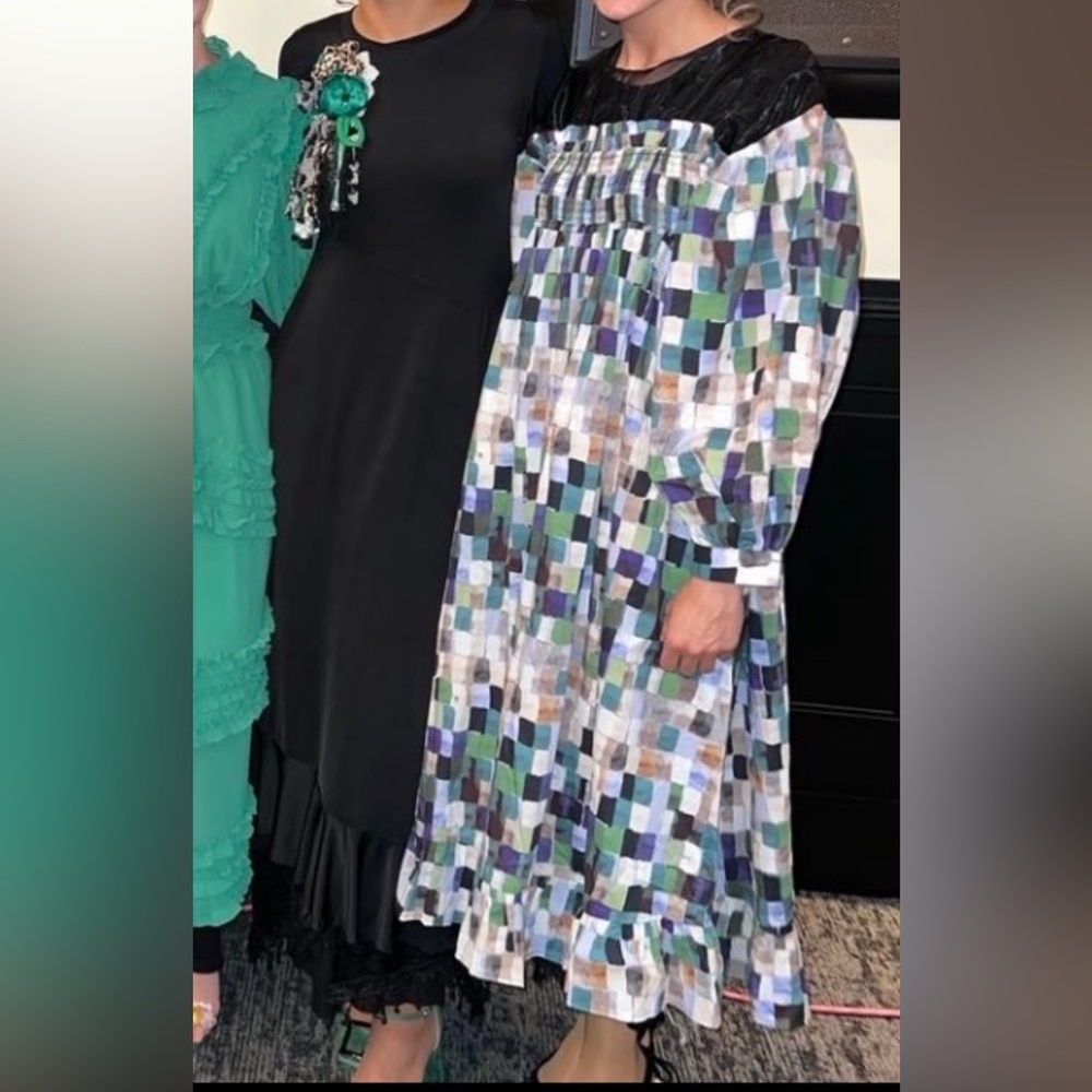 Multicolor Patterned Dress